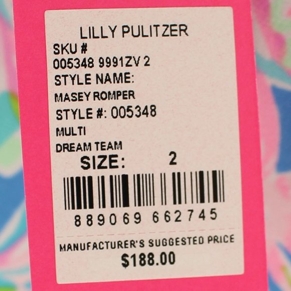 Lilly Pulitzer Masey Dream Team Romper Dress NWT - Picture 4 of 4